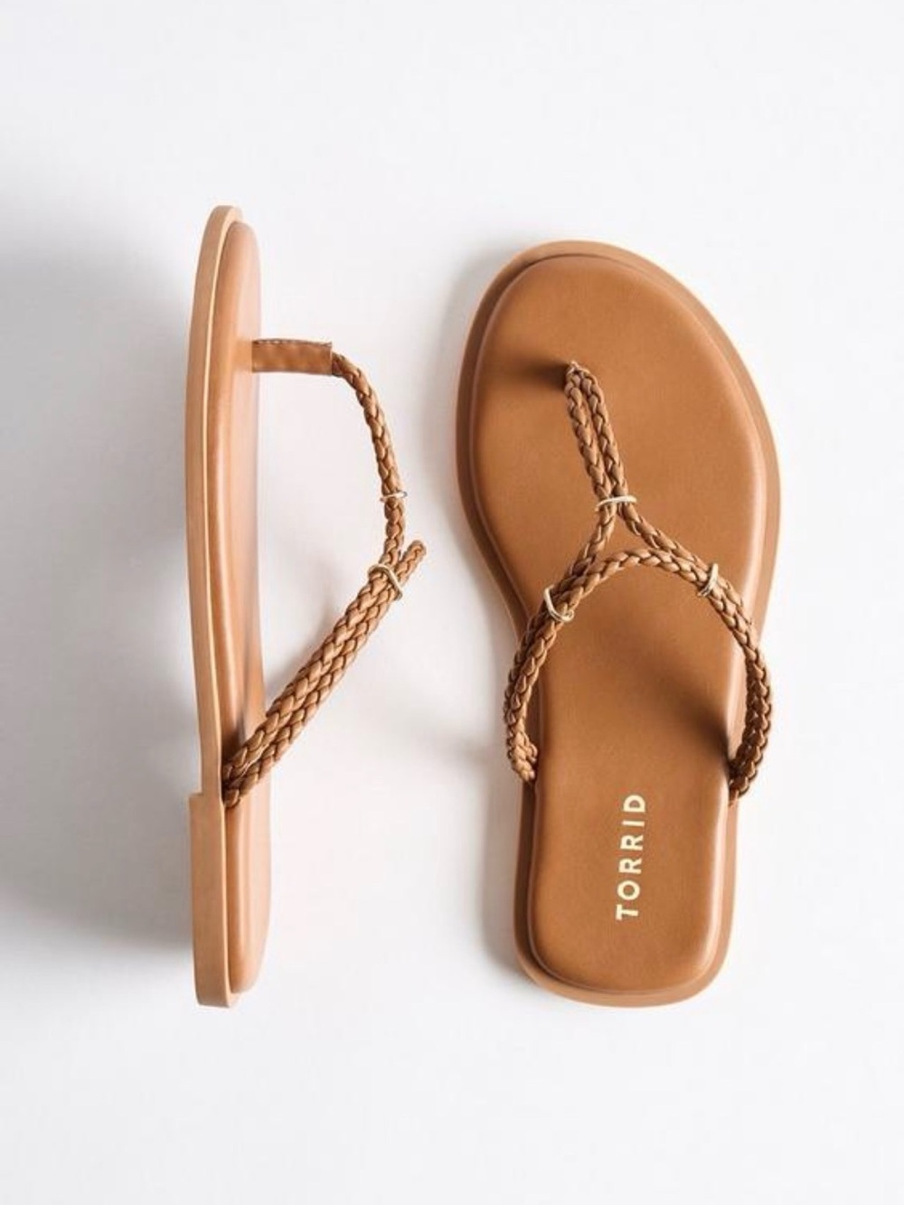 torrid Tan Braided Thong Sandals for Women